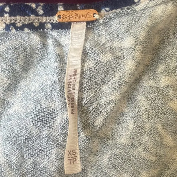 FREE PEOPLE Madagascar Halter Tank Top Indigo Combo SEXY CELESTIAL - Image 4
