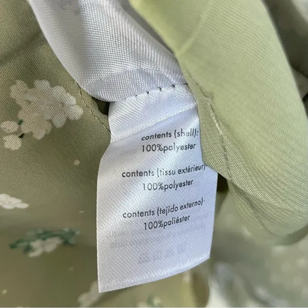 We Wore What New Floral Tie Neck Long Sleeve High Low Dress Green Size Small - Image 15