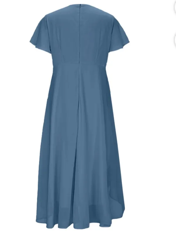 Women's Flutter Short Sleeve Dress Size Large #260631 - Image 3