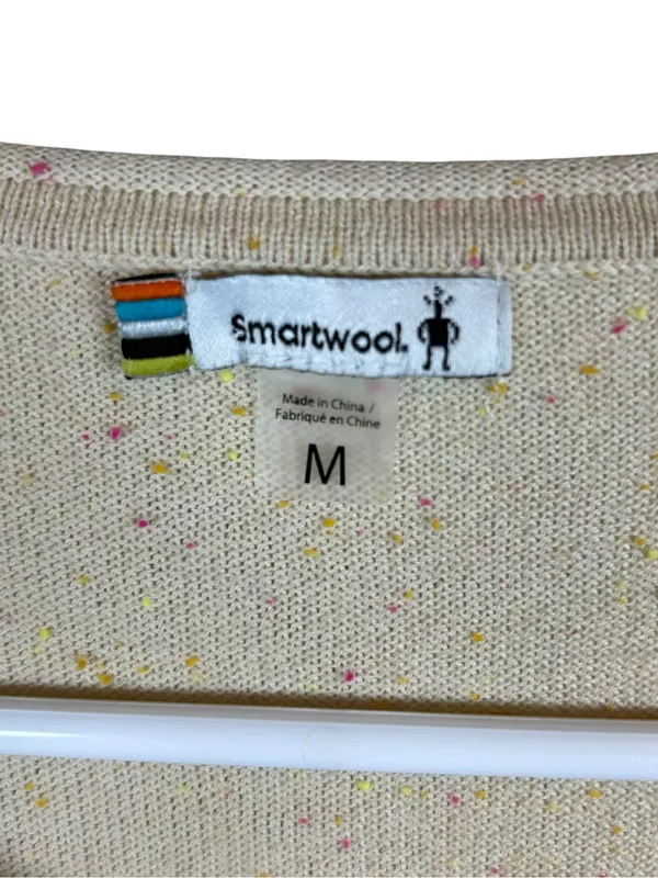 Smartwool Shadow Pine Colorblock Crew Sweater Almond Donegal Minimalist Wool M - Image 5