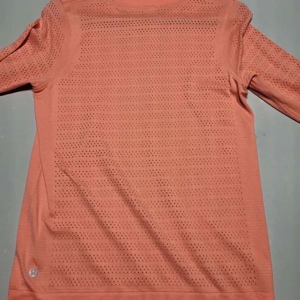 Lululemon Breeze By Long Sleeve *Squad Copper Clay Orange Size 6 Running Shirt - Image 6