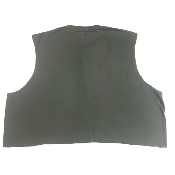 Abercrombie & Fitch Henley DIY Cutoff Cropped Sleeveless Green Tank Top XXL - Image 2