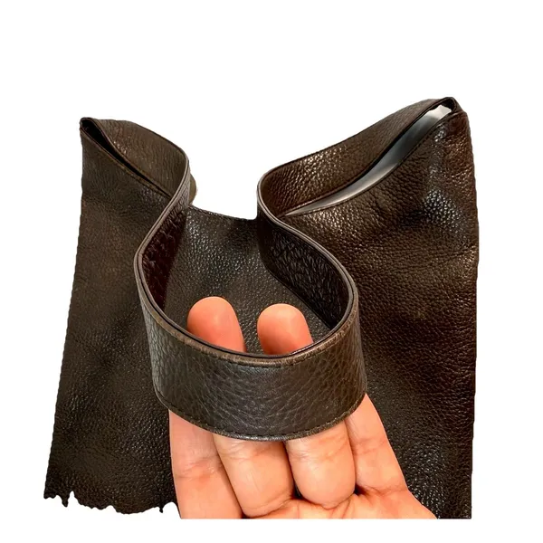 Brown Pebbled Leather Hobo Shoulder Bag The Sak Minimalist Zip Pocket Purse Y2K - Image 9