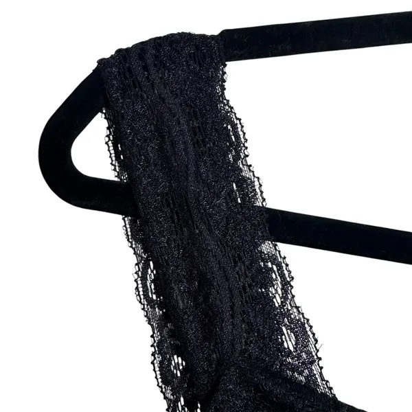 Cider Light Green with Black Lace‎ Shoulder Straps Slip Dress Side Rouching SZ M - Image 2