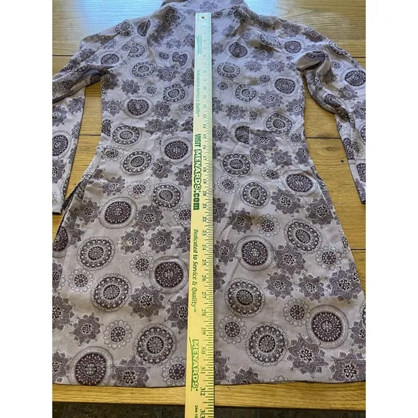 Compagnie‎ Internationale Express Small Sheer Full Top Geometric Button Down - Image 6
