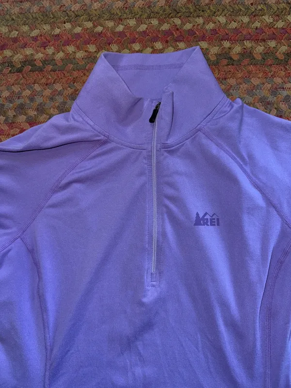 REI CO OP LAVENDER PURPLE THIN PULL OVER POLO LAYER - Image 2