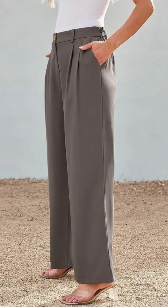 NEW LILLUSORY Wide Leg Dress Pants High Waisted Dressy Trousers L - Image 5