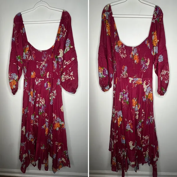 Free People Floral Morning Glory Maxi Dress Size Large - Image 2