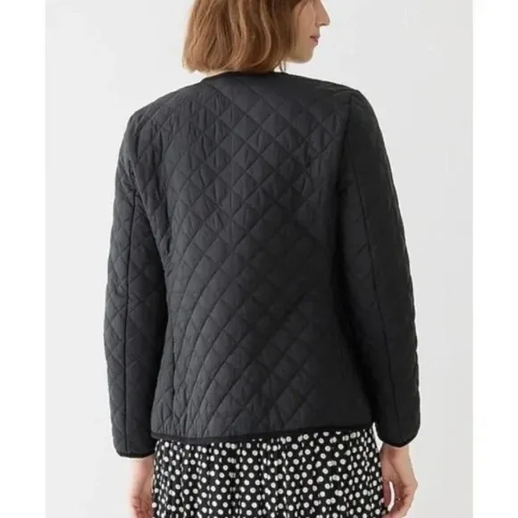 J. Crew Signature Puffer Quilted‎ Lightweight lady jacket in Black Size 14 - Image 2