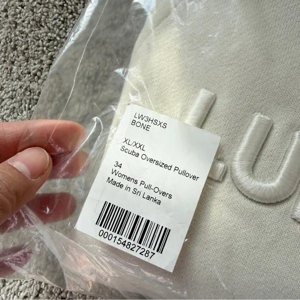NWT Lululemon Women’s Scuba Oversized Pullover Wordmark in Bone XL/XXL - Image 5