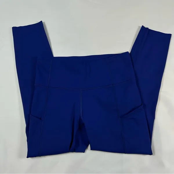 Lululemon Fast Free HR Tight Nulux Raw Hemi Blue Leggings Women's Size 6 - Image 6