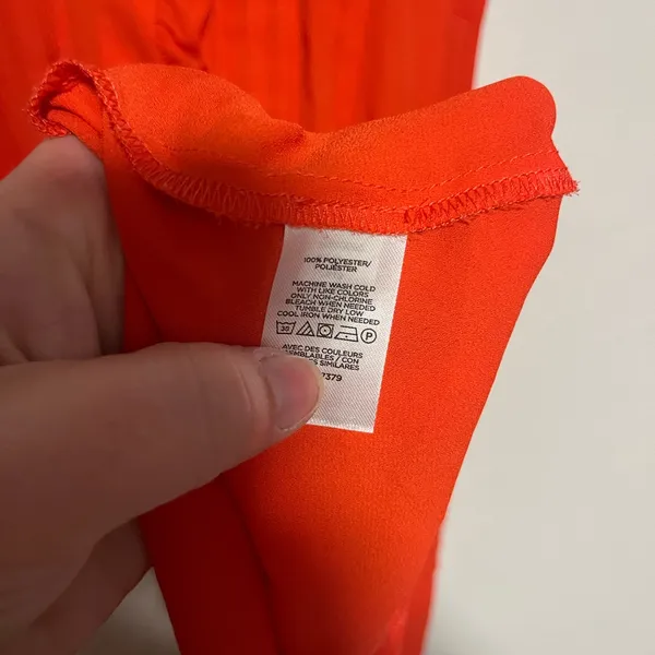 Ann Taylor Vibrant Orange Sleeveless Blouse - Image 3
