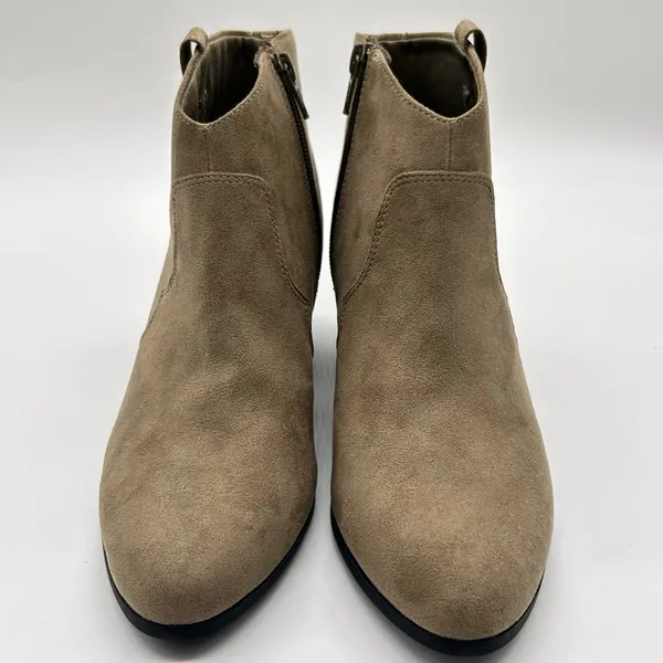 Old Navy Boots Womens 7 Tan Sueded Western Ankle Boots‎ Booties - Image 4