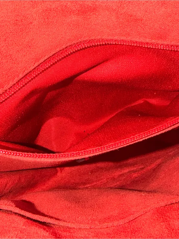Authentic Coach Marlie Top Handle Satchel in vibrant true red pebbled leather - Image 13