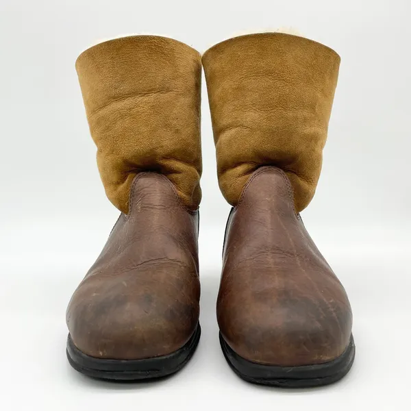 Martino Womens Leather Shearling Boots Size 9.5 Winter‎ Minimal Western Heritage - Image 3