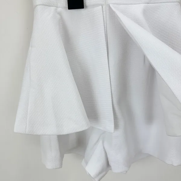 Lulus Where You Are White Strapless Romper Cute Party Bridal Vacation XS NWT - Image 14