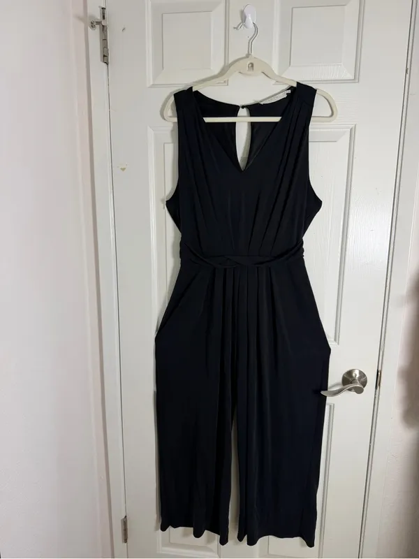 Astr‎ Black Wide-Leg Pleated Jumpsuit Pants - Image 3
