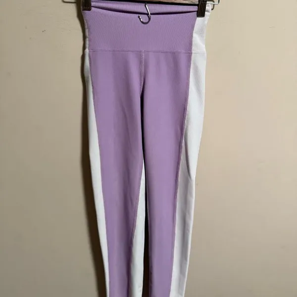 NWT Beach Riot Color-Block Legging Orchid Bloom Purple White- Size XS - Image 6