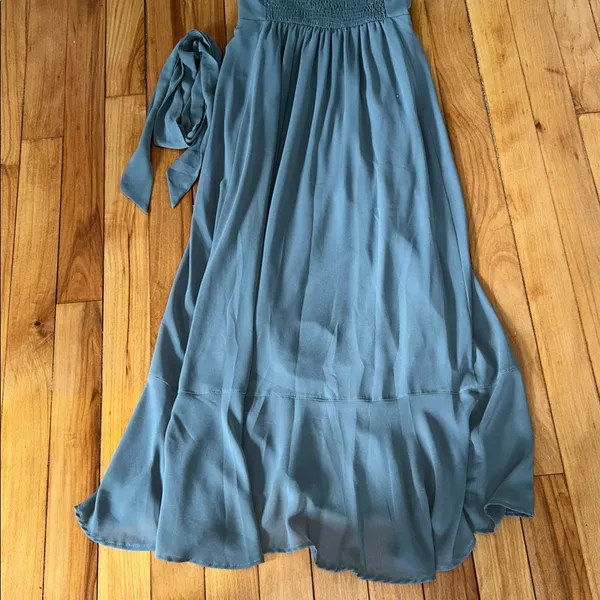 Show Me Your Mumu Claire Midi Dress- Silver Sage Crisp - Image 10
