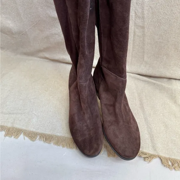 Lucky Brand Women's Brown Suede Calypso Over the Knee Boots Size 5.5M 36 - Image 3