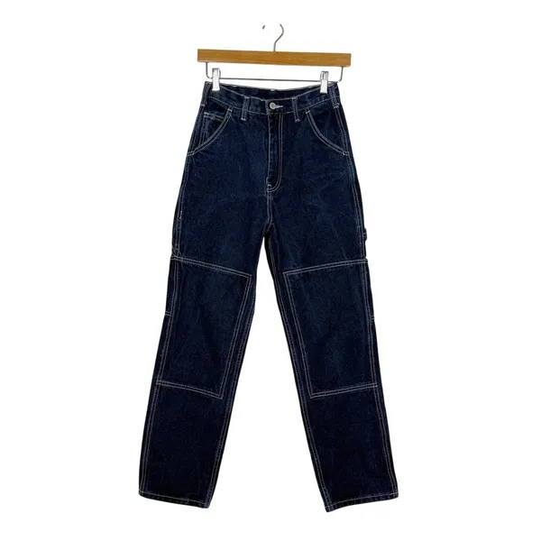 John Galt Ariana High Waist Loose Carpenter Jeans Small Blue Denim Utility Baggy - Image 3