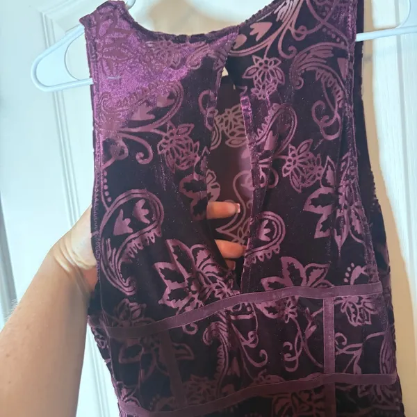 Intimately Free People Burnout Babe Purple Velvet Mini Bodycon Sleeveless Dress - Image 5