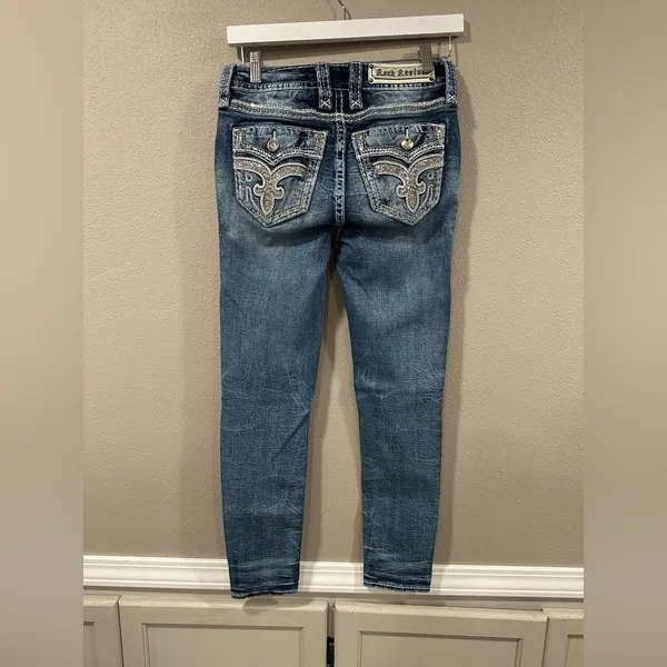 Rock Revival Beet Red Mid-Rise Skinny Stretch Jean - Image 3