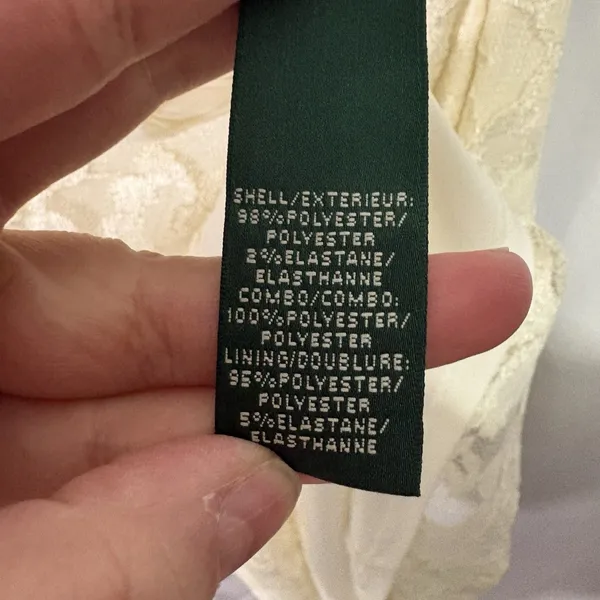 RALPH LAUREN Size 4 Ivory Lacy Strapless Cocktail Formal Dress NWT Bride Wedding - Image 7