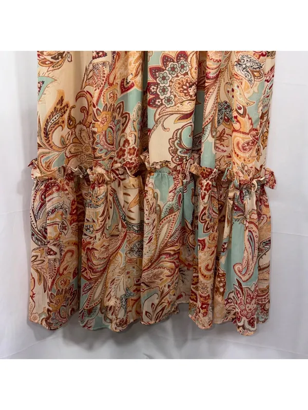 Blu Pepper Paisley Flutter Sleeve Maxi Dress M NWT - Image 4