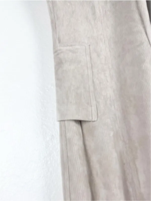 ANTHROPOLOGIE DAILY PRACTICE Cream Ribbed High Ankle Splits Flare Pants Small - Image 7