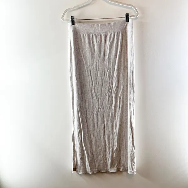 Aerie Ribbed Maxi Skirt Gray Large - Image 2