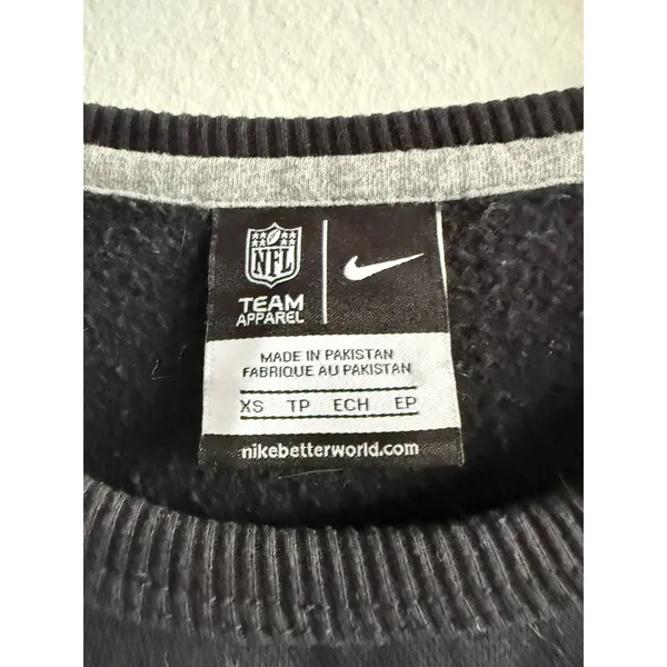Nike NFL‎ Pittsburgh Steelers Sweatshirt Women XS Black Crewneck Fleece 3622 - Image 5