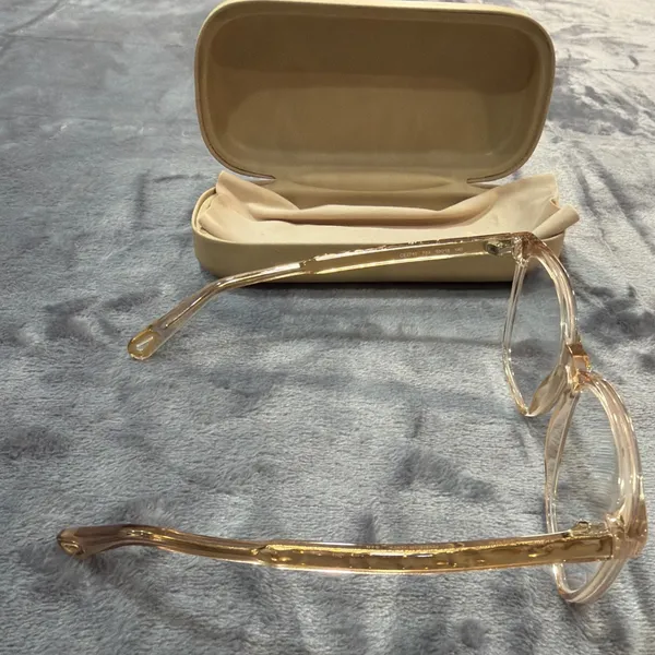 Chloé Eyeglasses Womens Honey Transparent Gold Square CE2740 53-16-140 - Image 8