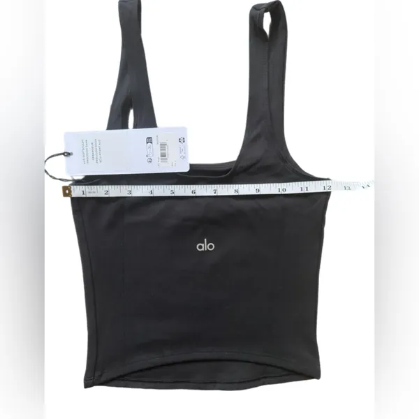 Alo Yoga Black Precision Tank + High-Waist Airlift Legging Set Sz S NWT $202 - Image 7