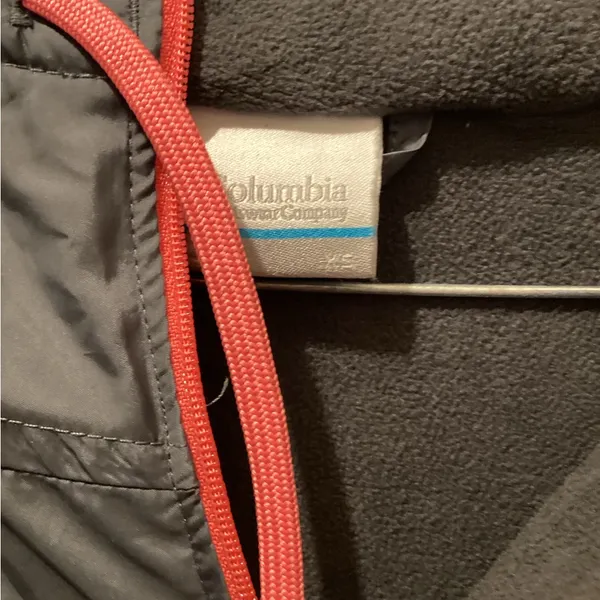 Columbia Gray & Black Jacket with Coral Drawcords - Image 2