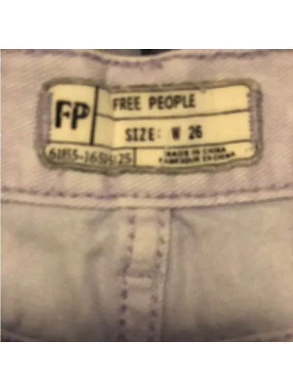 Free People Raw Hem Lilac Jean Shorts Size 26 - Image 4
