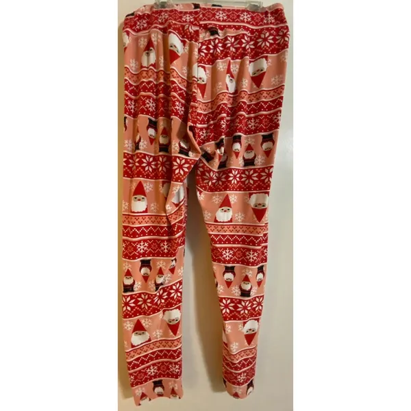 Joyland Christmas Santa Gnome Snowflakes Pajama Legging Pants Women's Sz XL - Image 2