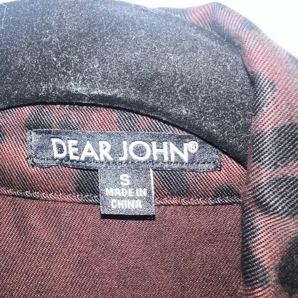 Dear John Utility Jacket Womens Small Brown Leopard Print Military - Image 3