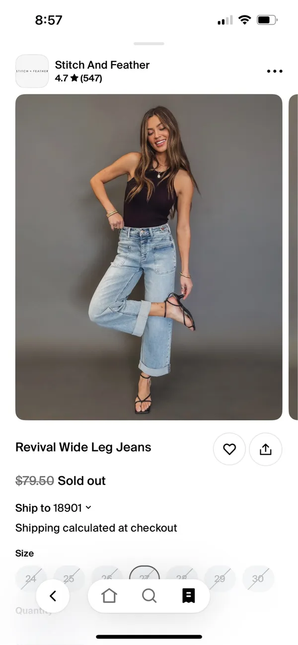 Revival Wide Leg Jeans - Image 2