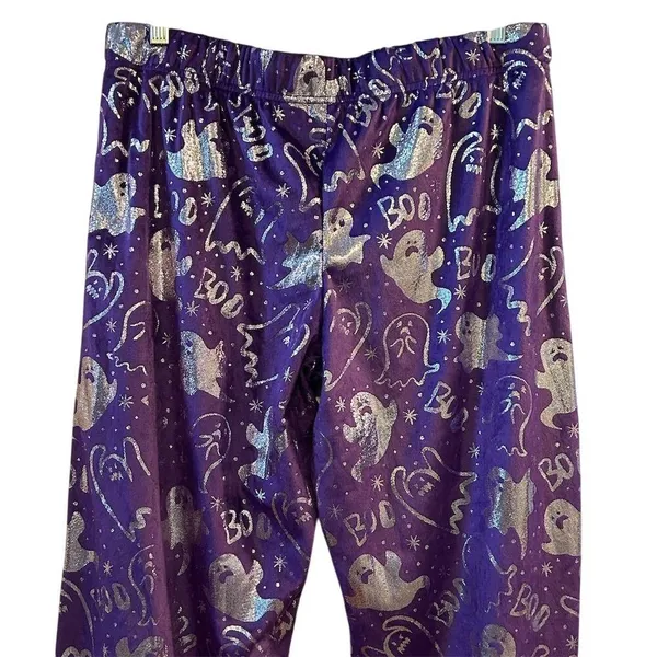 Celebration Women's L Purple Halloween‎ Ghost Print Sweatpants - Image 7