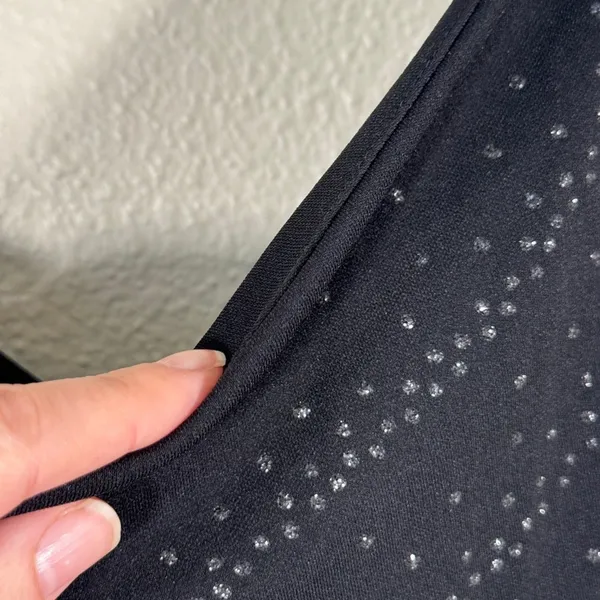 Vintage 90s Black One Shoulder Sparkle Glitter Maxi Dress Womens S Prom Formal - Image 9