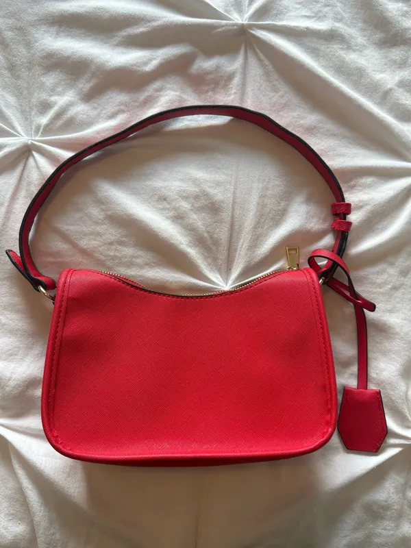 red purse with wallet and straps - Image 2