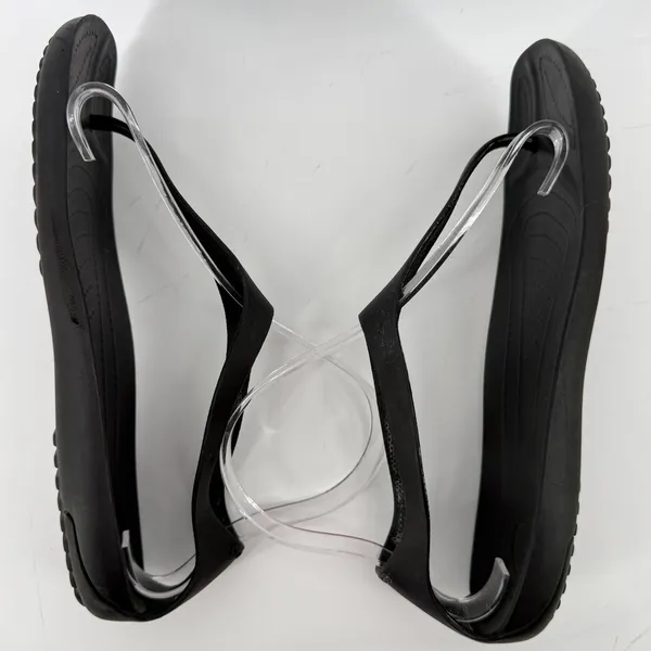 Crocs Sexi Flip Sandal Slip On Black Women 9 Slingback Thong Casual Barefoot - Image 6