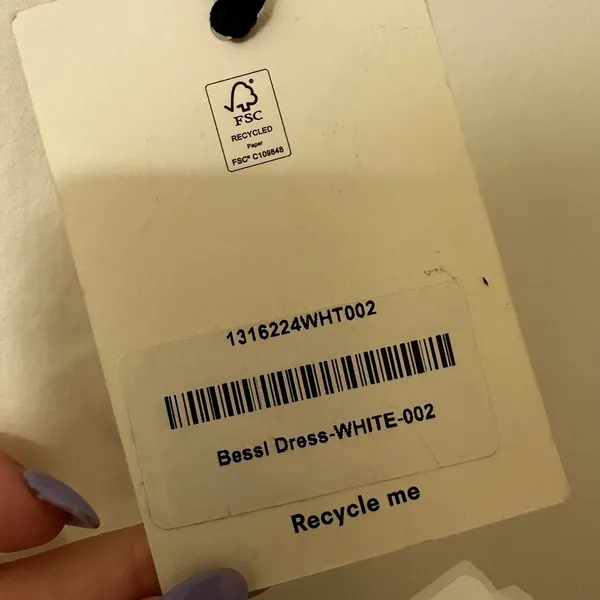 Reformation | NWT Women's White Halter Midi Smocked Bessi Cocktail Dress, Size 2 - Image 7