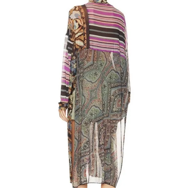 Free People Naomi Maxi Top is a button-front shirt dress Size Small Sheer - Image 3