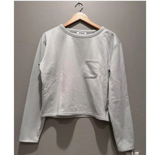 Stoic Double Knit Mock Sweatshirt Cropped Size Large Athleisure Outdoors‎ Active - Image 2