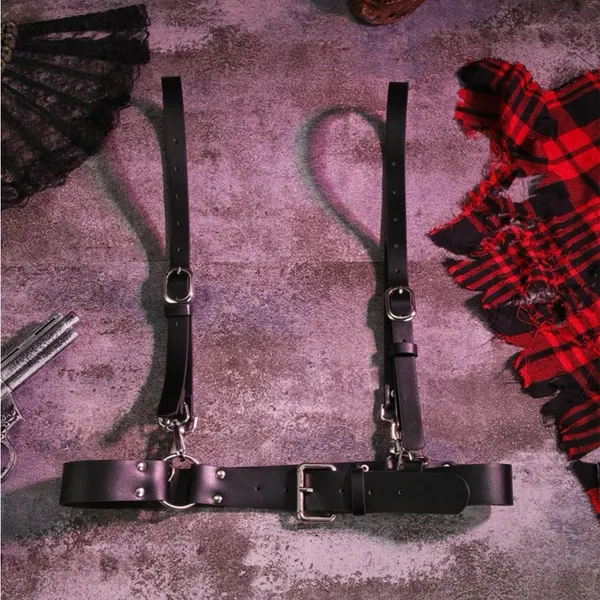Black Harness Underbust Suspender O Ring Belt New - Image 5