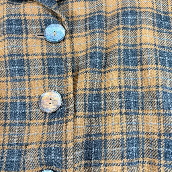 VTG Pendleton womens 49er jacket. Plaid brown, black, 1970s. Size L - Image 3