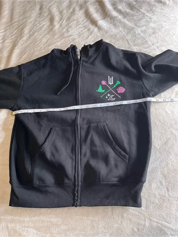 WICKED Black Full Zip Hoodie Sweatshirt NWT Women’s Sz S Universal Studios - Image 5
