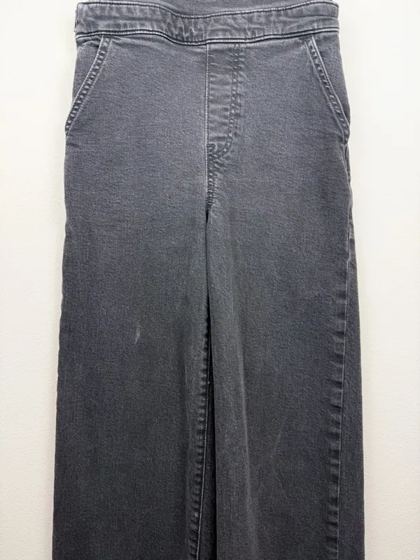 Levi’s Premium Ribcage Wide Leg Cropped Overalls Washed Black Size 25 - Image 6